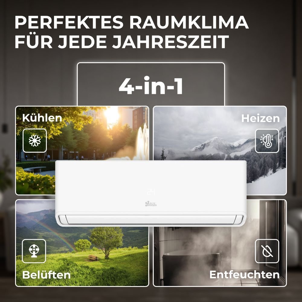 Kältebringer KBO9-R290 Split Klimaanlage 9.000 BTU Komplettset