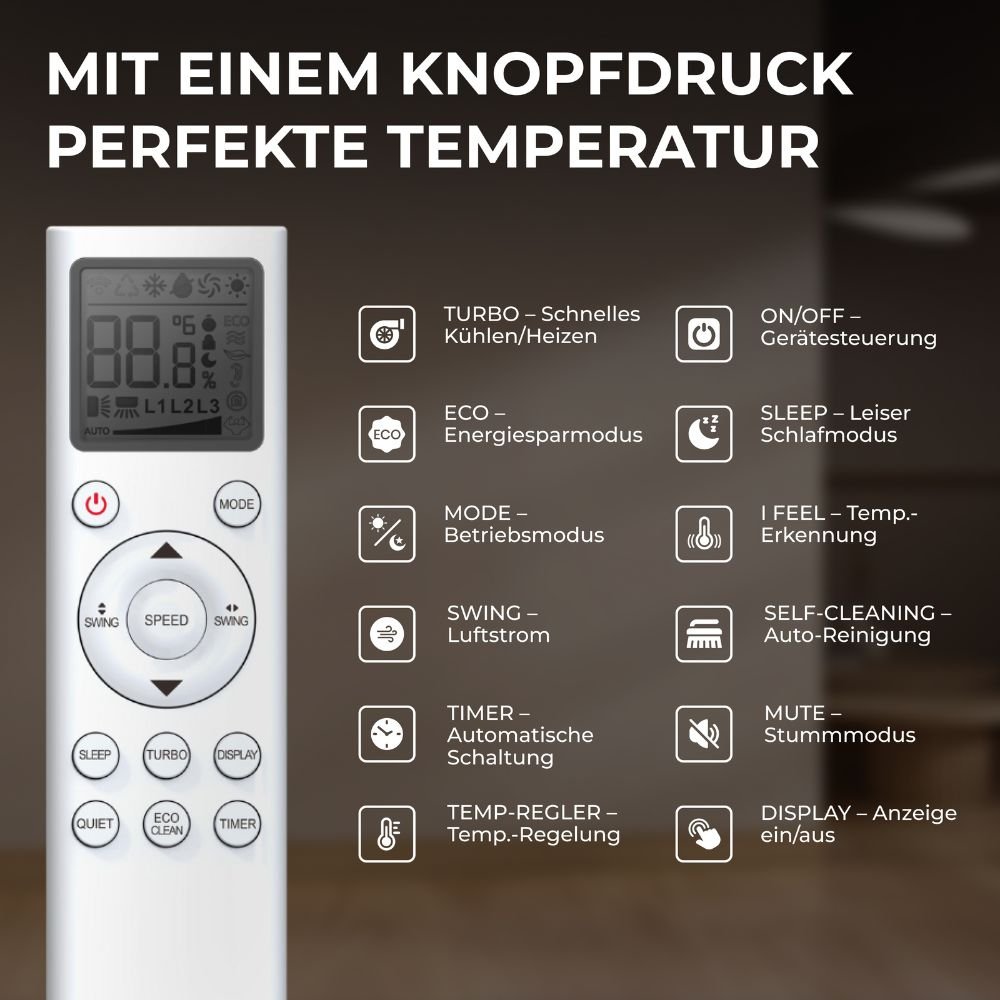 Kältebringer KBO12-R290 Split Klimaanlage 12.000 BTU Komplettset